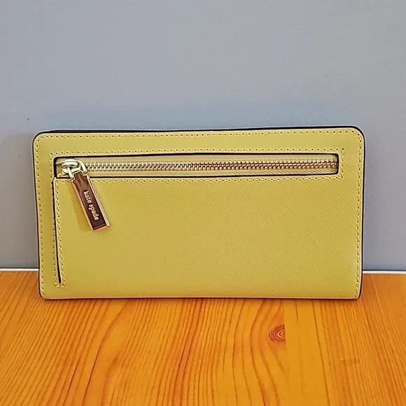 Kate Spade Madison Large Slim Bifold Wallet, Lime Slice - Picture 5 of 8